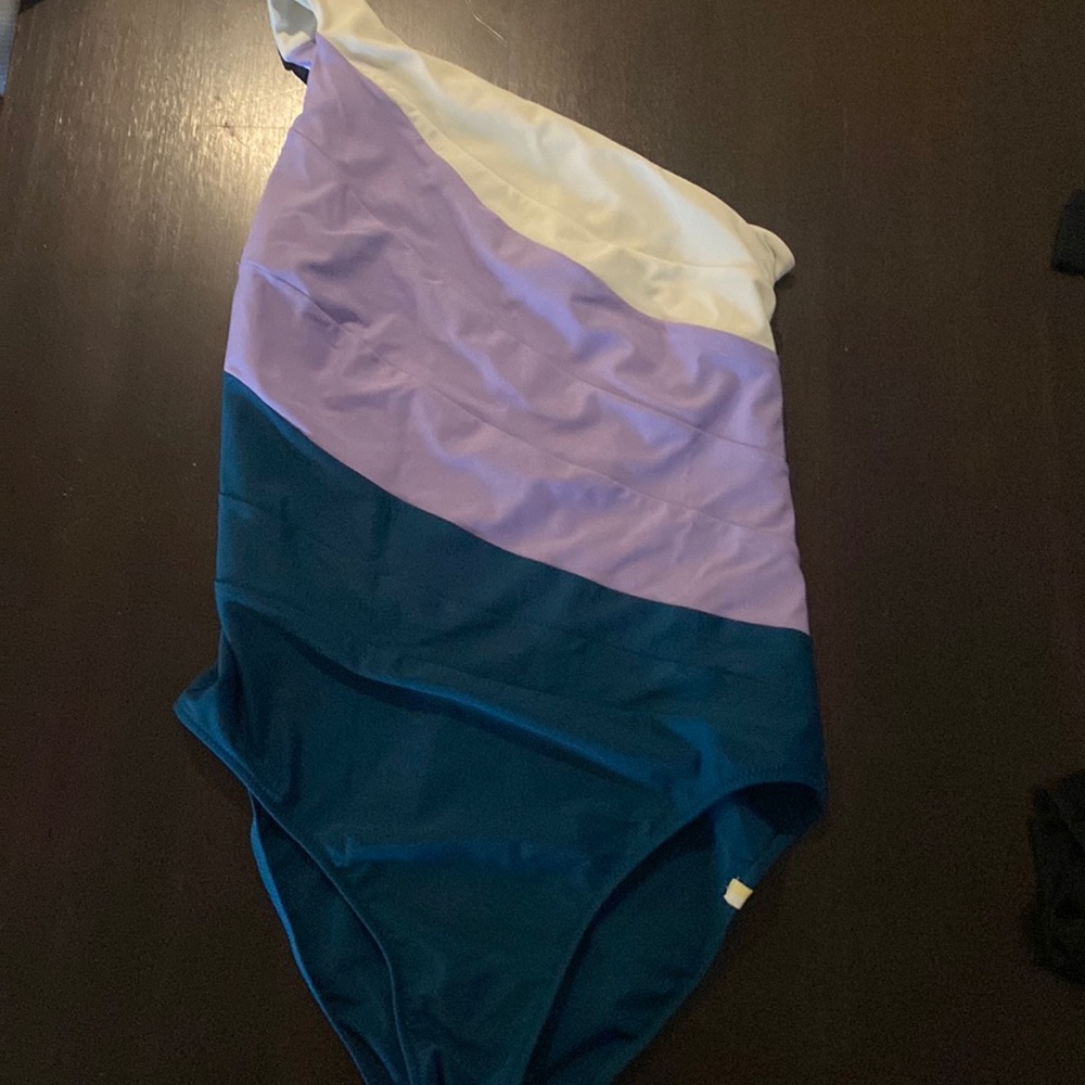 Summersalt Color block one shoulder swimsuit